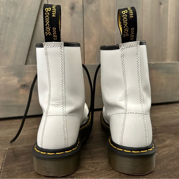 Dr. Martens 1460 Smooth White Boots - Picture 7 of 16